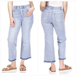 Michael Kors Stretch Denim High Rise Cropped Flare Leg Jean, Women's Size 12